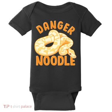 Funny Danger Noodle Snake Boy Snakes Meme Ball Python Baby Bodysuit