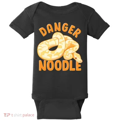 Funny Danger Noodle Snake Boy Snakes Meme Ball Python Baby Bodysuit