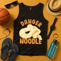 Funny Danger Noodle Snake Boy Snakes Meme Ball Python Tank Top thumb 4