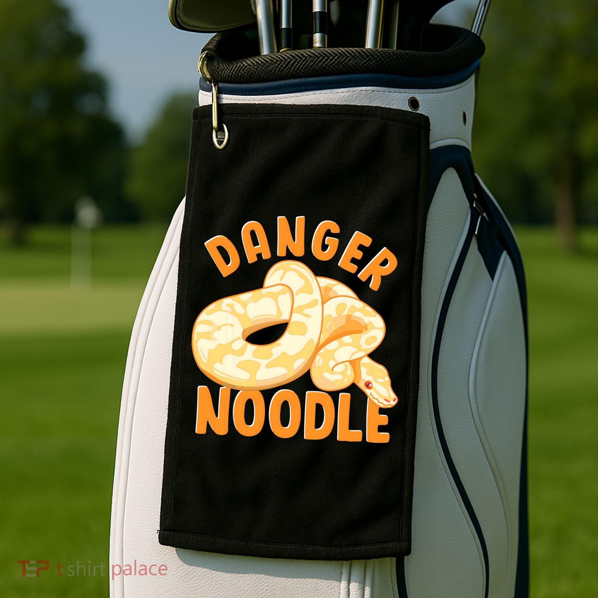 Funny Danger Noodle Snake Boy Snakes Meme Ball Python Golf Towel