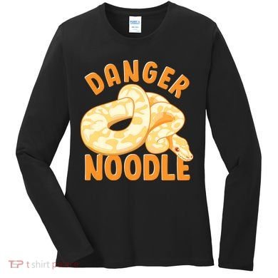 Funny Danger Noodle Snake Boy Snakes Meme Ball Python Women's Long Sleeve Shirt