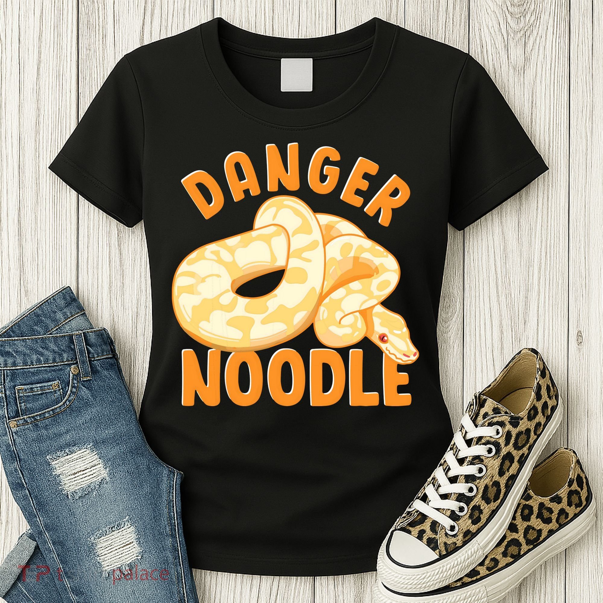 Funny Danger Noodle Snake Boy Snakes Meme Ball Python Women's T-Shirt