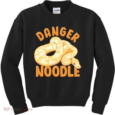Funny Danger Noodle Snake Boy Snakes Meme Ball Python Kids Sweatshirt