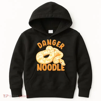 Funny Danger Noodle Snake Boy Snakes Meme Ball Python Kids Hoodie