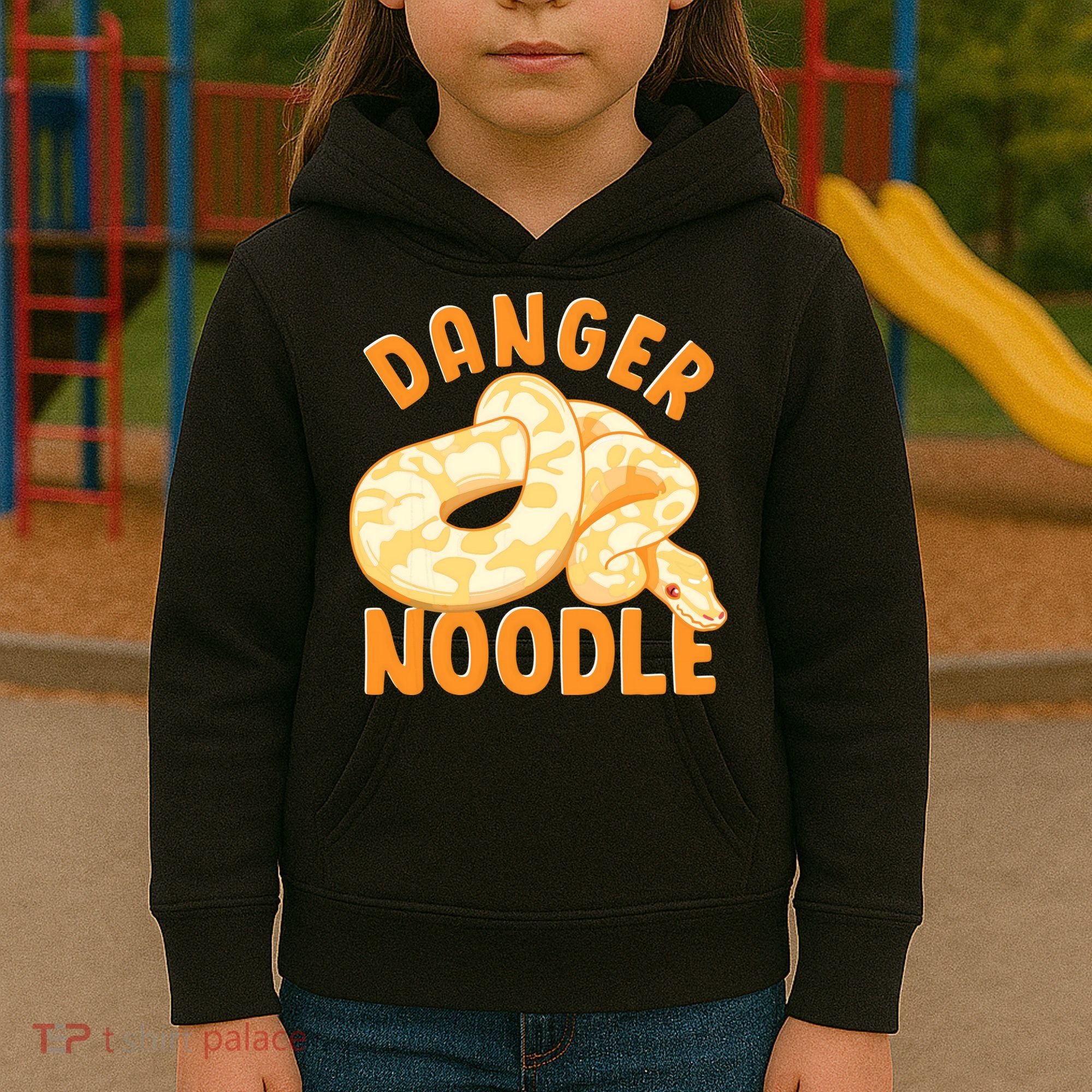 Funny Danger Noodle Snake Boy Snakes Meme Ball Python Kids Hoodie