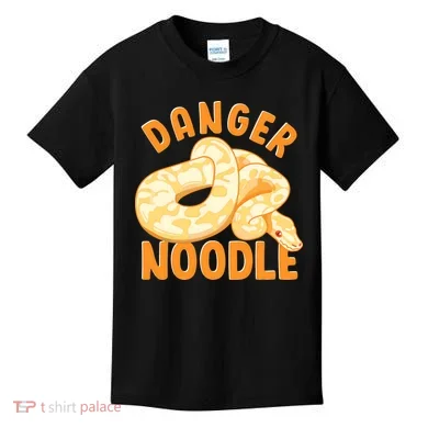 Funny Danger Noodle Snake Boy Snakes Meme Ball Python Kids T-Shirt