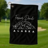 Forever Denali National Park Alaska Golf Towel thumb 1