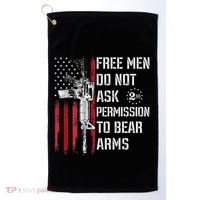 Free Do Not Ask Permission To Bear Arms Golf Towel thumb 0