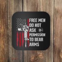 Free Do Not Ask Permission To Bear Arms Pro 2a Coaster thumb 0