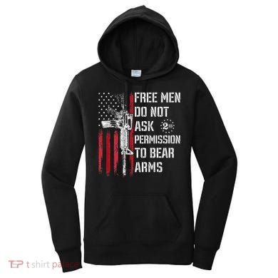 Free Do Not Ask Permission To Bear Arms Pro 2a Women's Hoodie