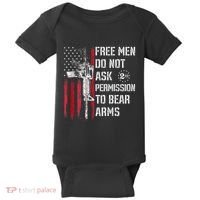 Free Do Not Ask Permission To Bear Arms Pro 2a Baby Bodysuit thumb 0