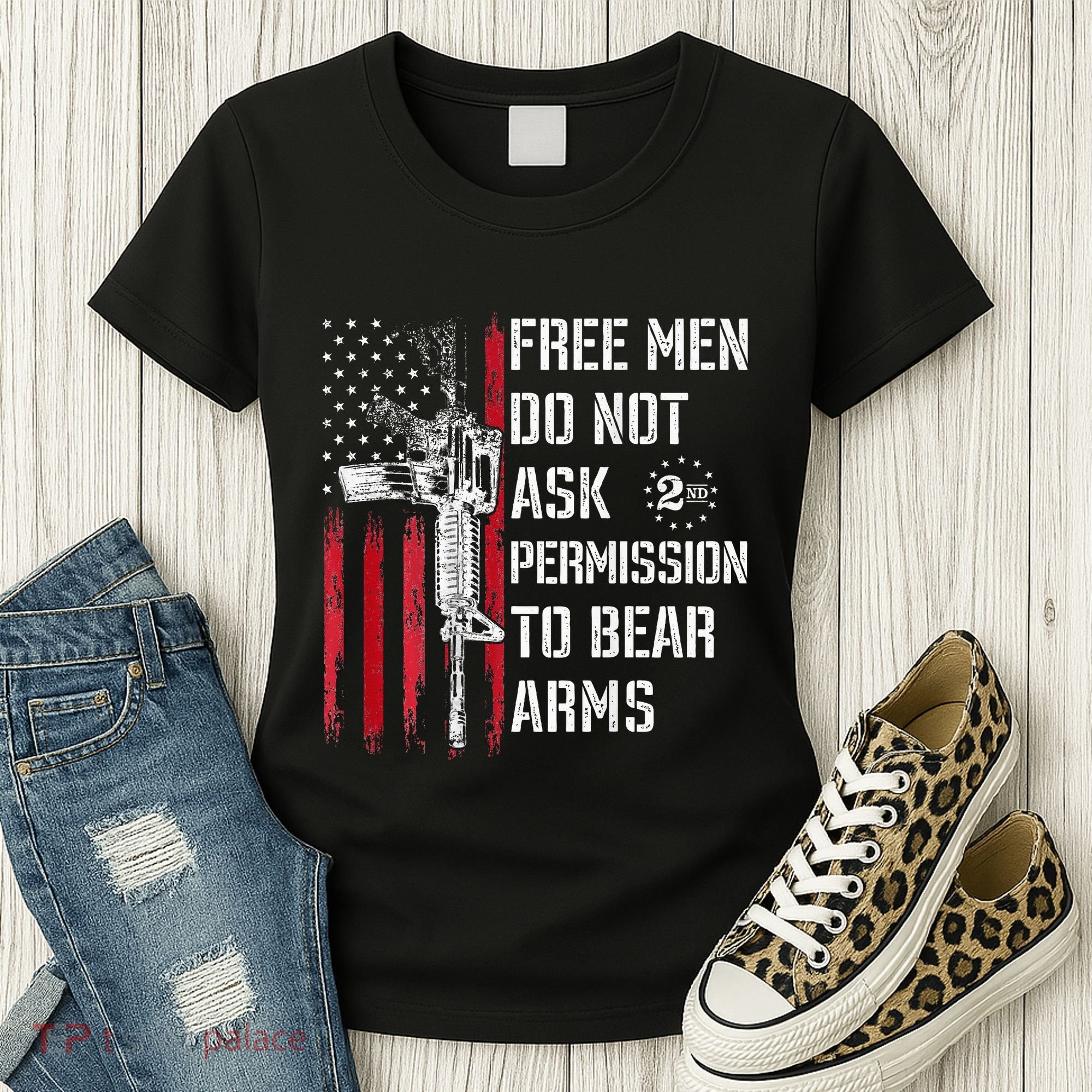 Free Do Not Ask Permission To Bear Arms Pro 2a Women's T-Shirt