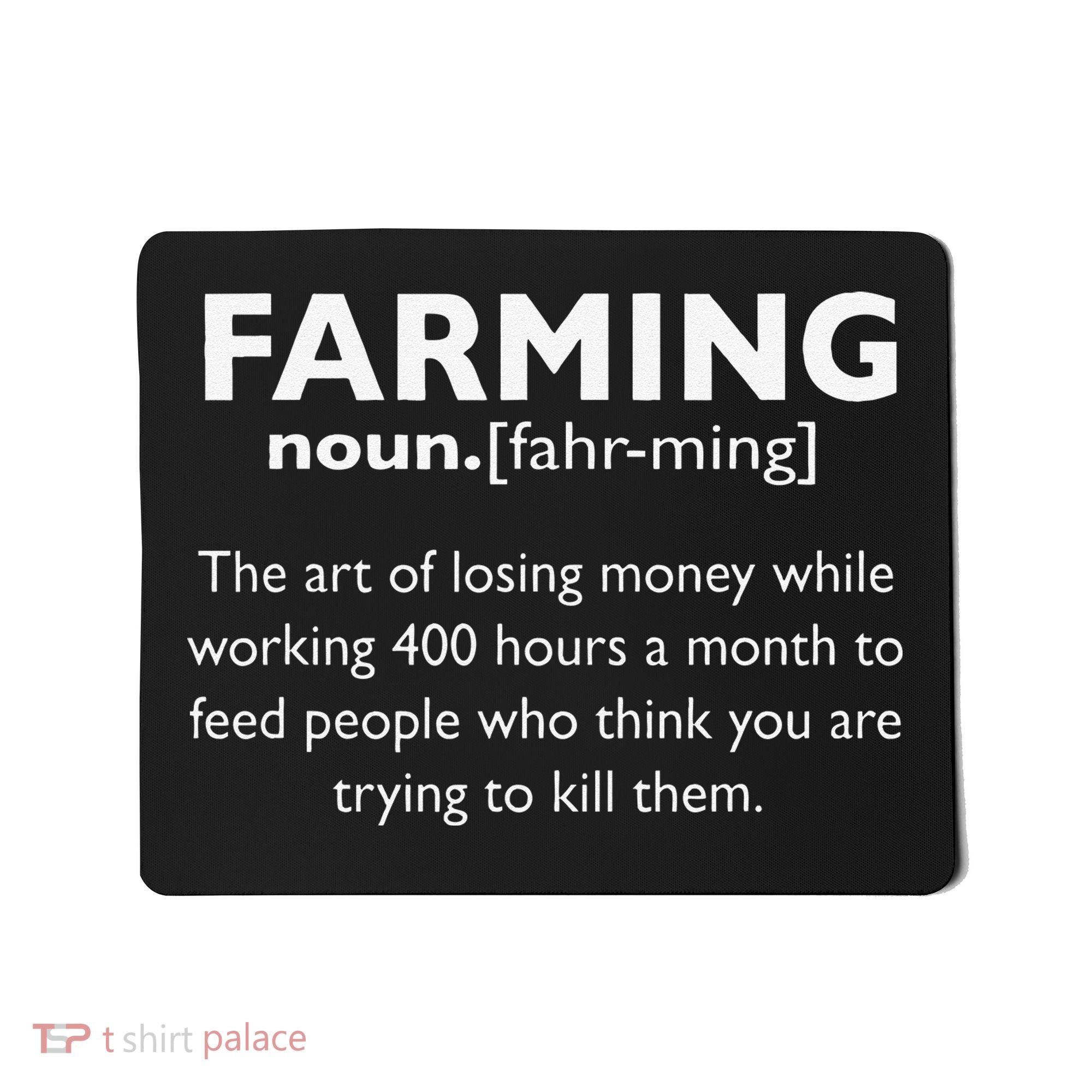 Farming Definition Noun Gift Funny Farmer Mousepad