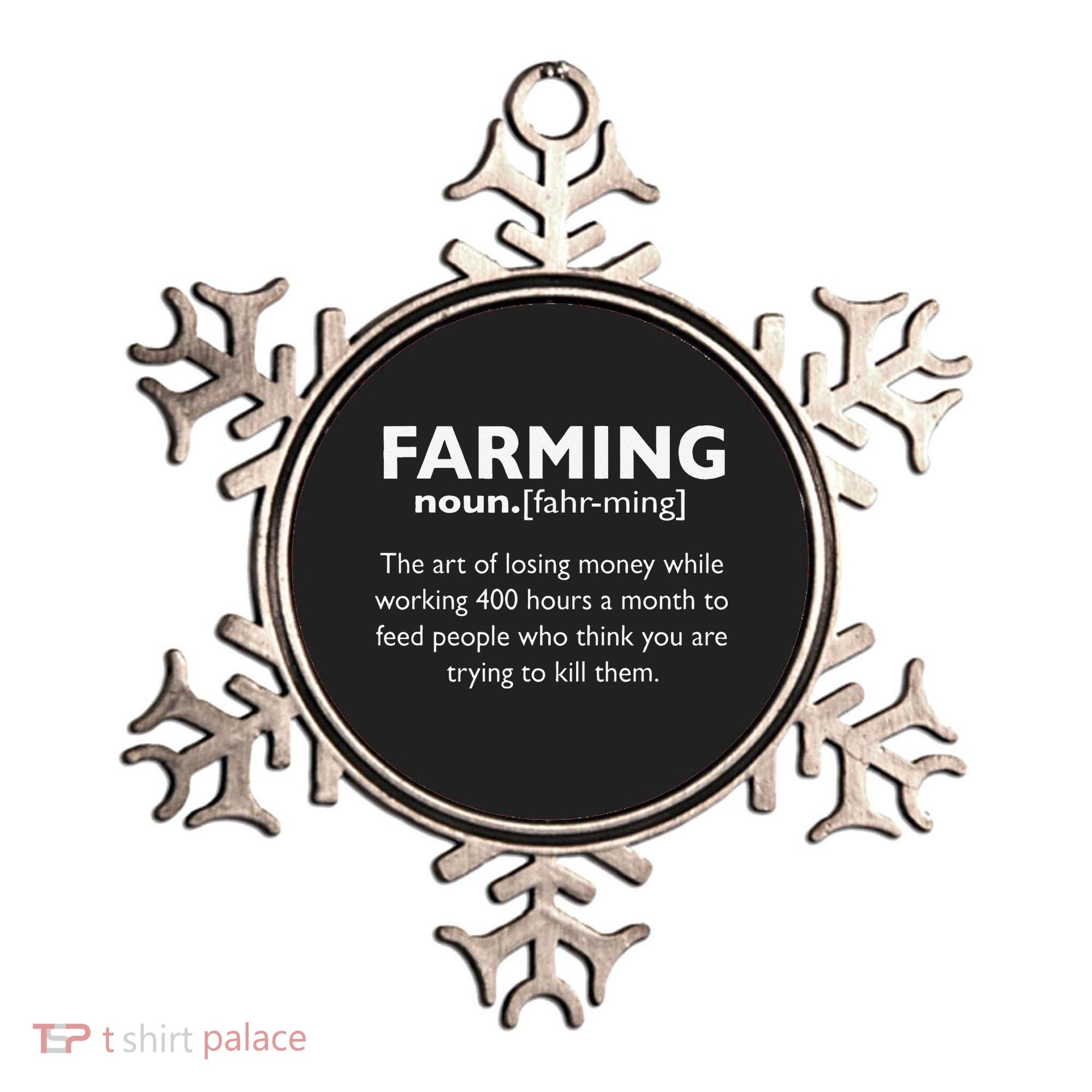 Farming Definition Noun Gift Funny Farmer Ornament