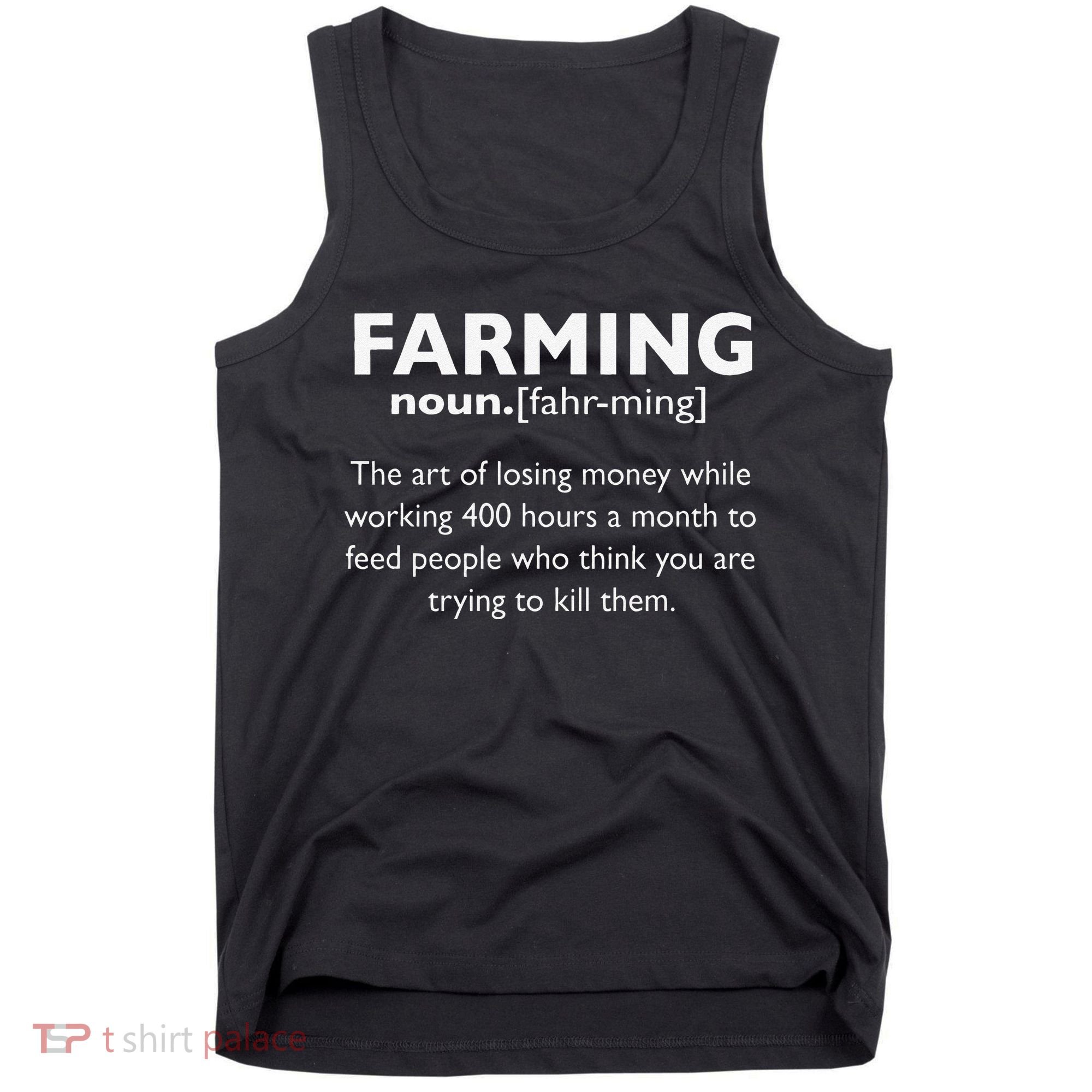 Farming Definition Noun Gift Funny Farmer Tank Top