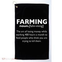 Farming Definition Noun Gift Funny Farmer Golf Towel thumb 0