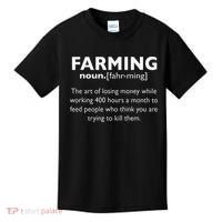 Farming Definition Noun Gift Funny Farmer Kids T-Shirt thumb 0