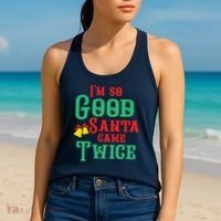 Funny Dirty Naughty Inappropriate Christmas Adult Sexy Xmas Women's Tank Top thumb 2