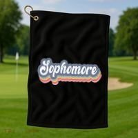 First Day Of School Sophomore High School 1st Day 10th Grade Golf Towel thumb 1