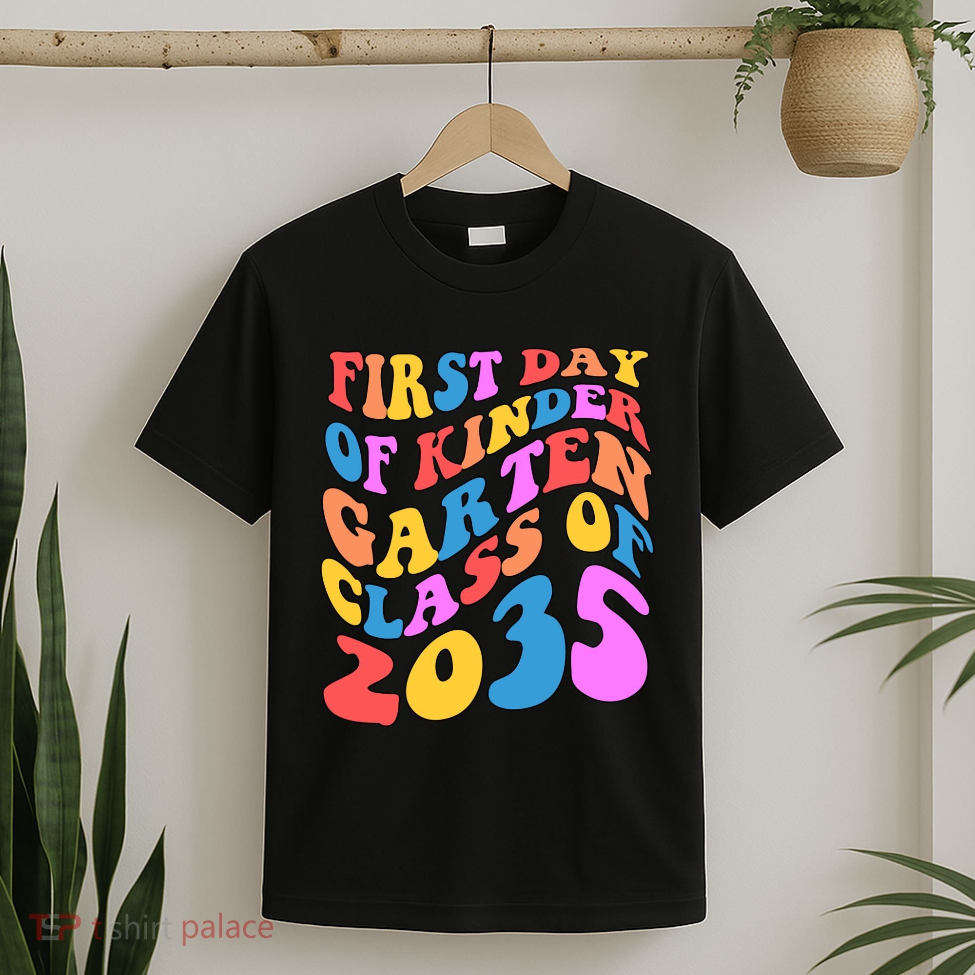First Day Of Kindergarten Class Of 2035 Colorful T-Shirt