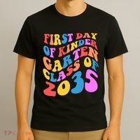 First Day Of Kindergarten Class Of 2035 Colorful T-Shirt thumb 3