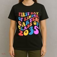 First Day Of Kindergarten Class Of 2035 Colorful T-Shirt thumb 4