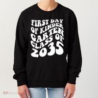 First Day Of Kindergarten Class Of 2035 Retro Women's Sweatshirt thumb 0