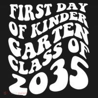 First Day Of Kindergarten Class Of 2035 Retro Apron thumb 3