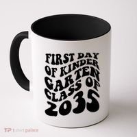 First Day Of Kindergarten Class Of 2035 Retro Coffee Mug thumb 0