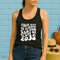 First Day Of Kindergarten Class Of 2035 Retro Women's Tank Top thumb 2