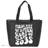 First Day Of Kindergarten Class Of 2035 Retro Tote Bag thumb 0
