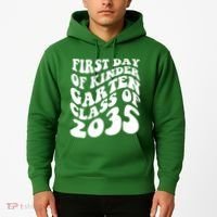 First Day Of Kindergarten Class Of 2035 Retro Hoodie thumb 2