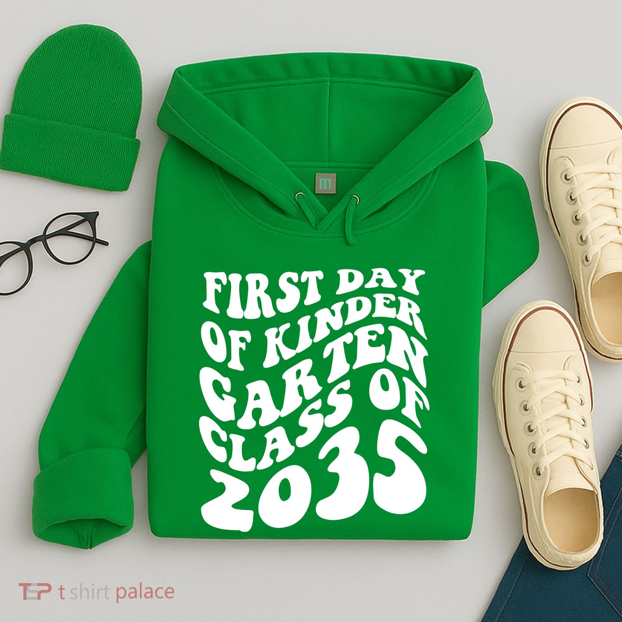 First Day Of Kindergarten Class Of 2035 Retro Hoodie