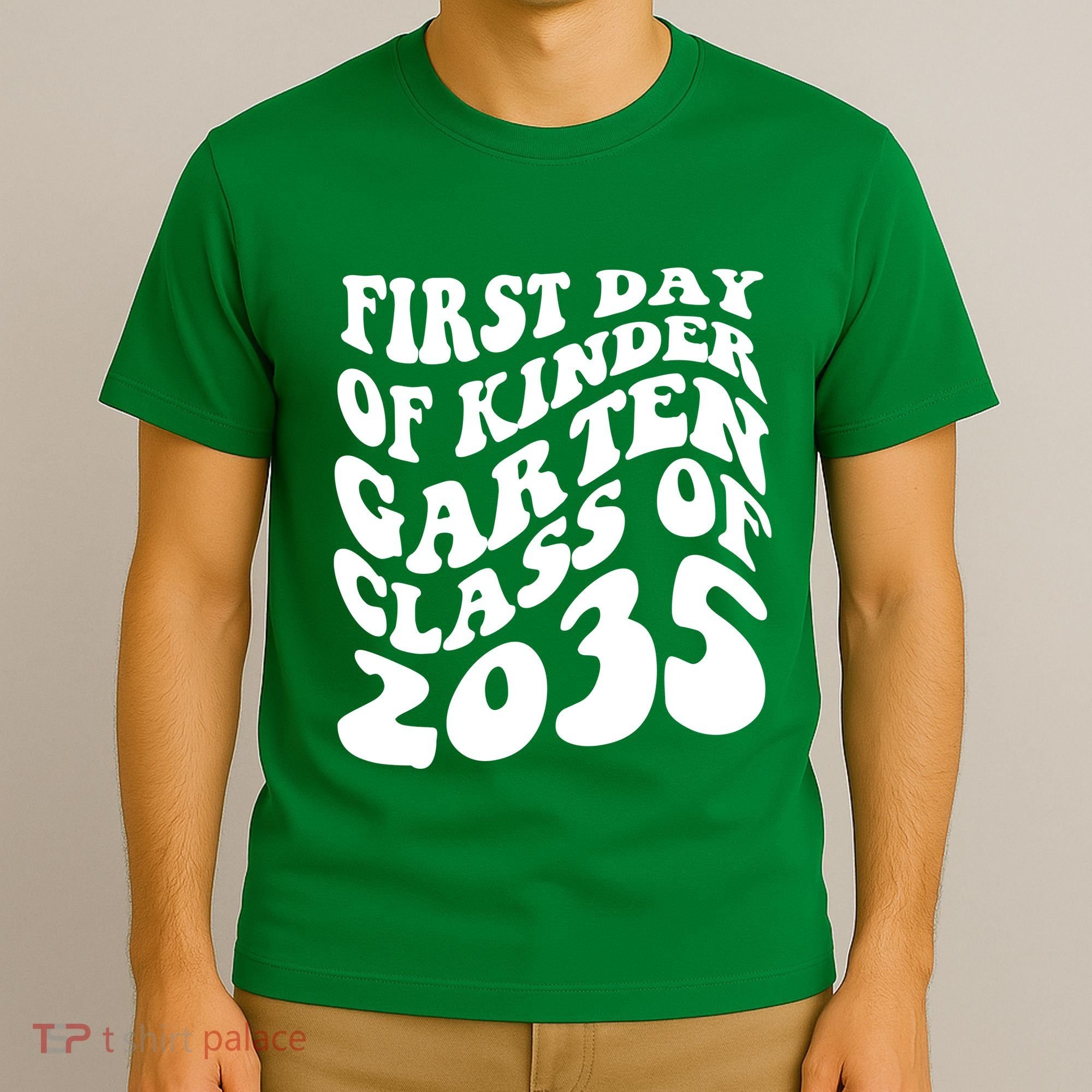First Day Of Kindergarten Class Of 2035 Retro T-Shirt