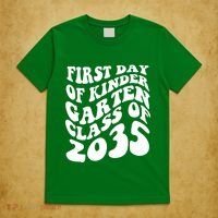 First Day Of Kindergarten Class Of 2035 Retro T-Shirt thumb 5