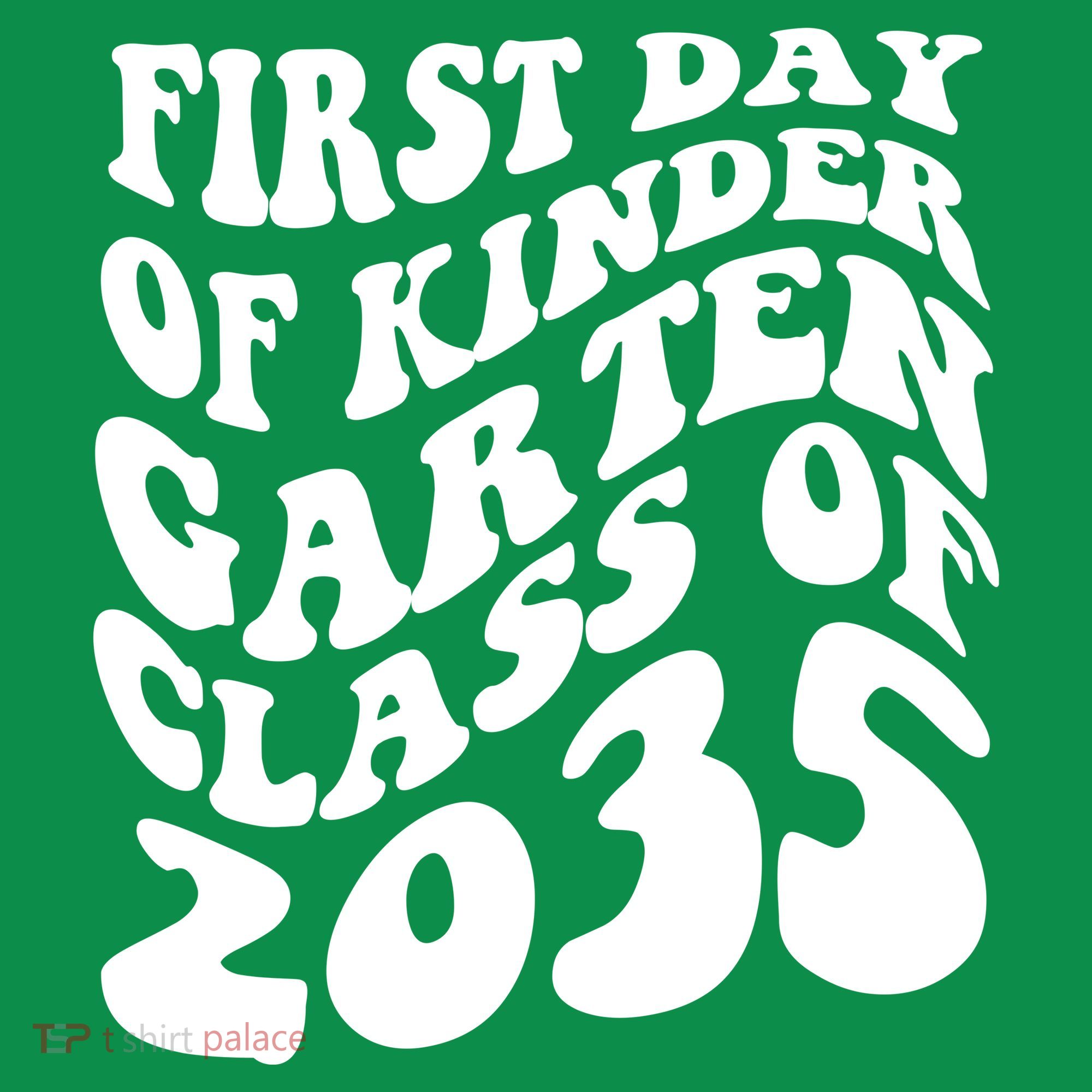First Day Of Kindergarten Class Of 2035 Retro T-Shirt