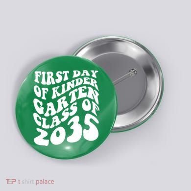 First Day Of Kindergarten Class Of 2035 Retro Button