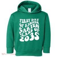 First Day Of Kindergarten Class Of 2035 Retro Toddler Hoodie thumb 0