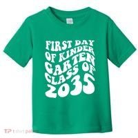 First Day Of Kindergarten Class Of 2035 Retro Toddler T-Shirt thumb 0