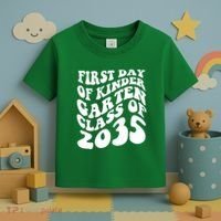 First Day Of Kindergarten Class Of 2035 Retro Toddler T-Shirt thumb 3