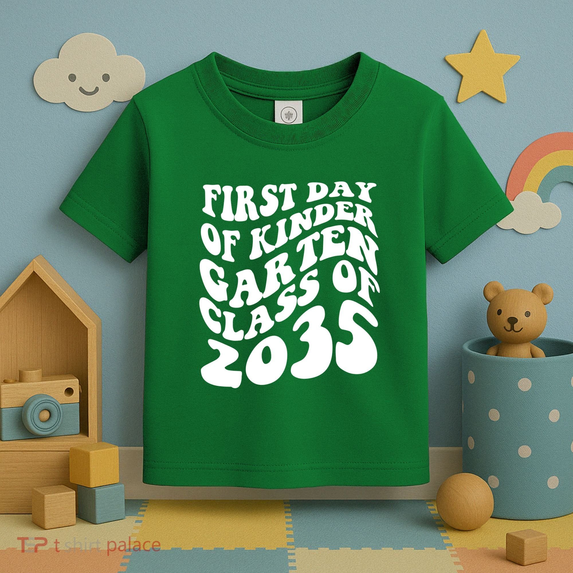First Day Of Kindergarten Class Of 2035 Retro Toddler T-Shirt