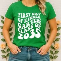 First Day Of Kindergarten Class Of 2035 Retro Women's T-Shirt thumb 2