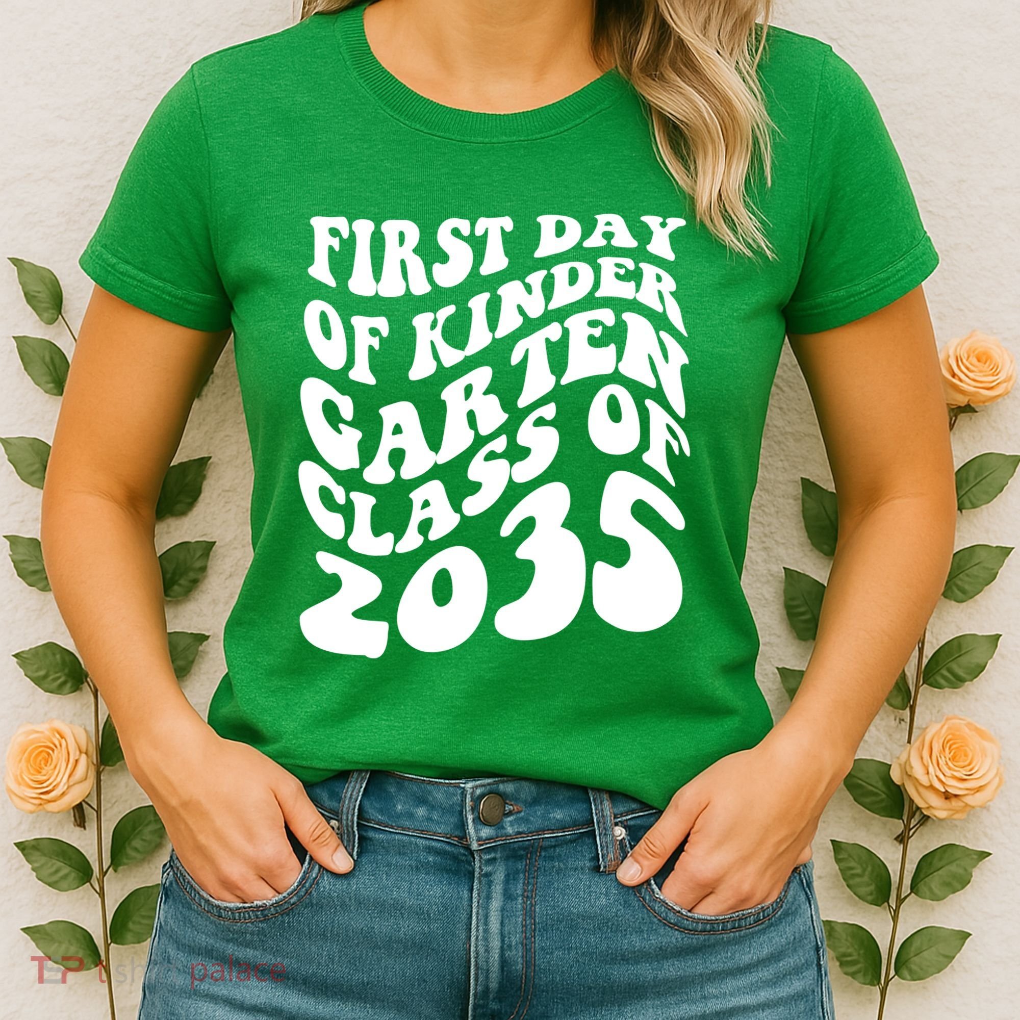 First Day Of Kindergarten Class Of 2035 Retro Women's T-Shirt