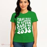 First Day Of Kindergarten Class Of 2035 Retro Women's T-Shirt thumb 4