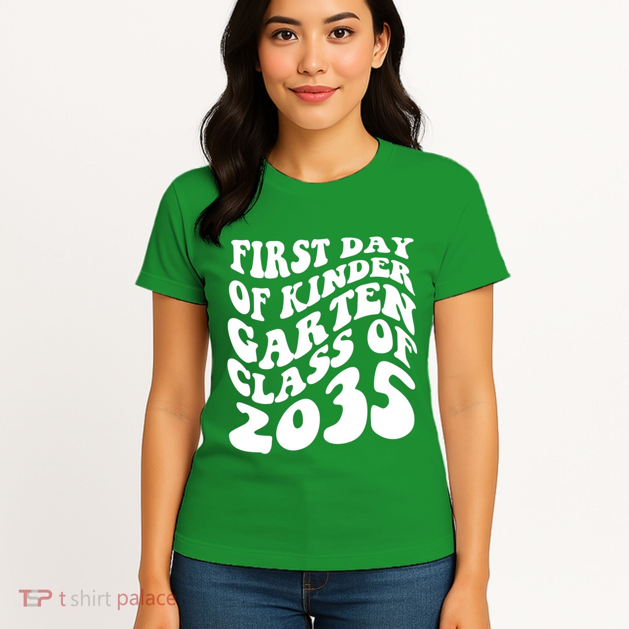 First Day Of Kindergarten Class Of 2035 Retro Women's T-Shirt