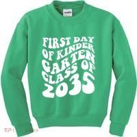 First Day Of Kindergarten Class Of 2035 Retro Kids Sweatshirt thumb 0