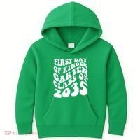 First Day Of Kindergarten Class Of 2035 Retro Kids Hoodie thumb 0
