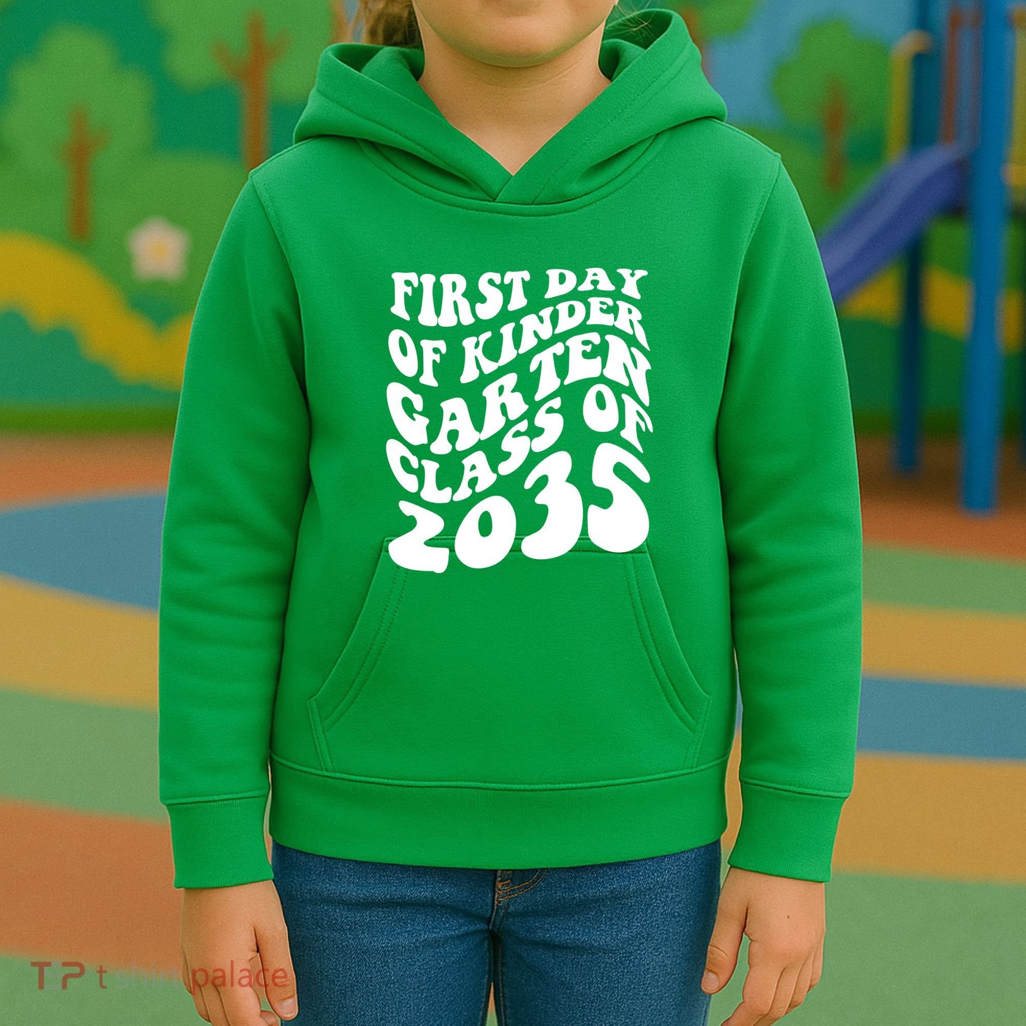 First Day Of Kindergarten Class Of 2035 Retro Kids Hoodie