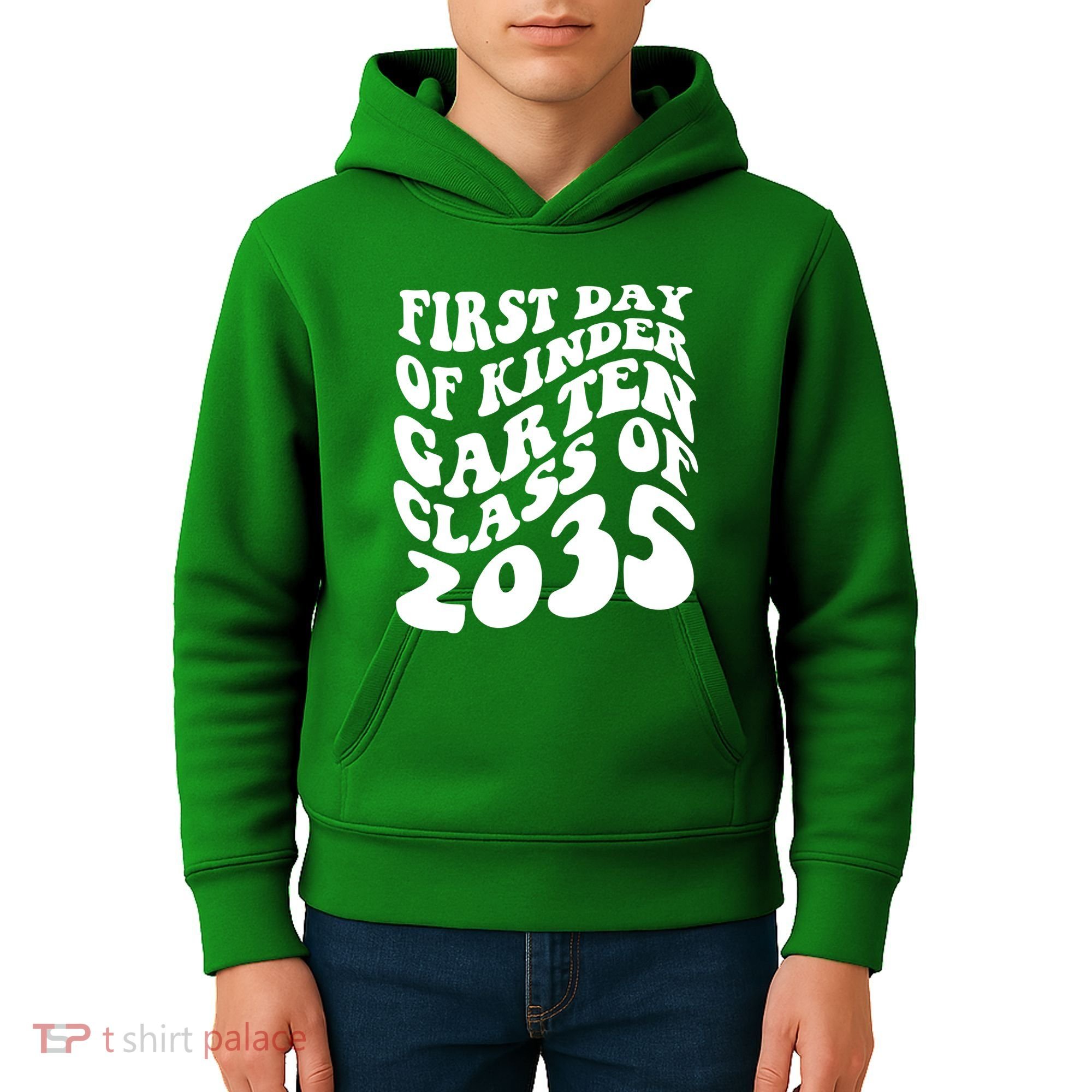 First Day Of Kindergarten Class Of 2035 Retro Kids Hoodie