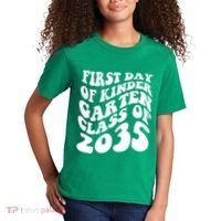 First Day Of Kindergarten Class Of 2035 Retro Kids T-Shirt thumb 2